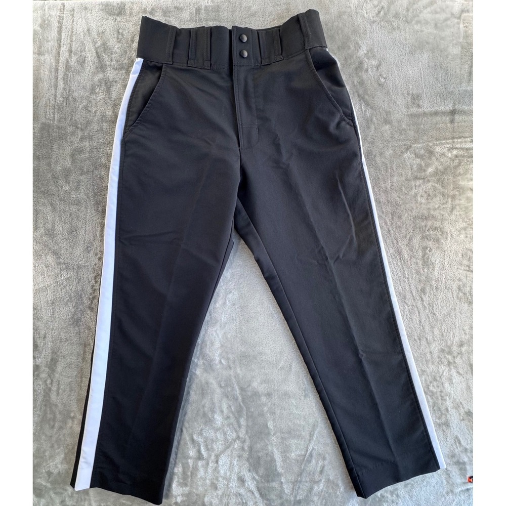 Honigs Whistle Stop Mens Referee Umpire Pants Black White Stripe Size Medium P27
